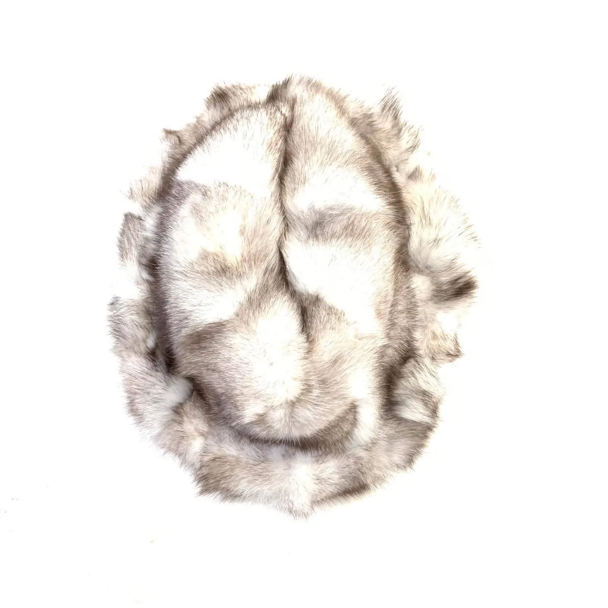 Kashani Men's Silver Natural Fox Fur Top Hat