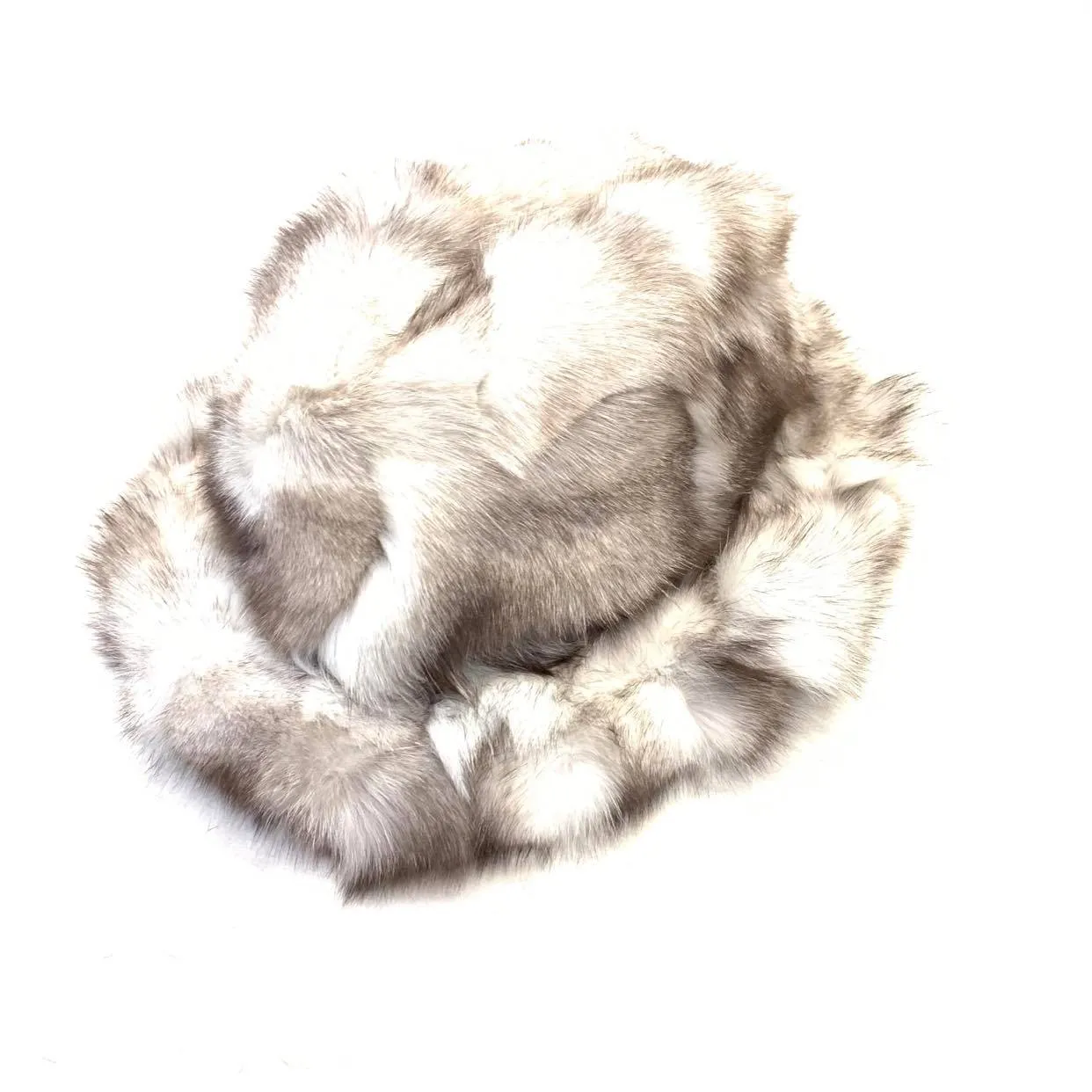 Kashani Men's Silver Natural Fox Fur Top Hat