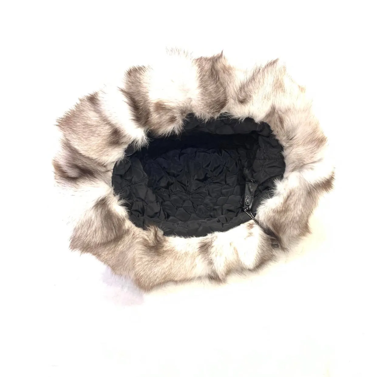 Kashani Men's Silver Natural Fox Fur Top Hat
