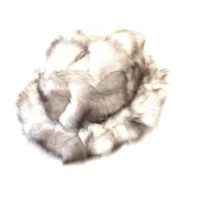 Kashani Men's Silver Natural Fox Fur Top Hat