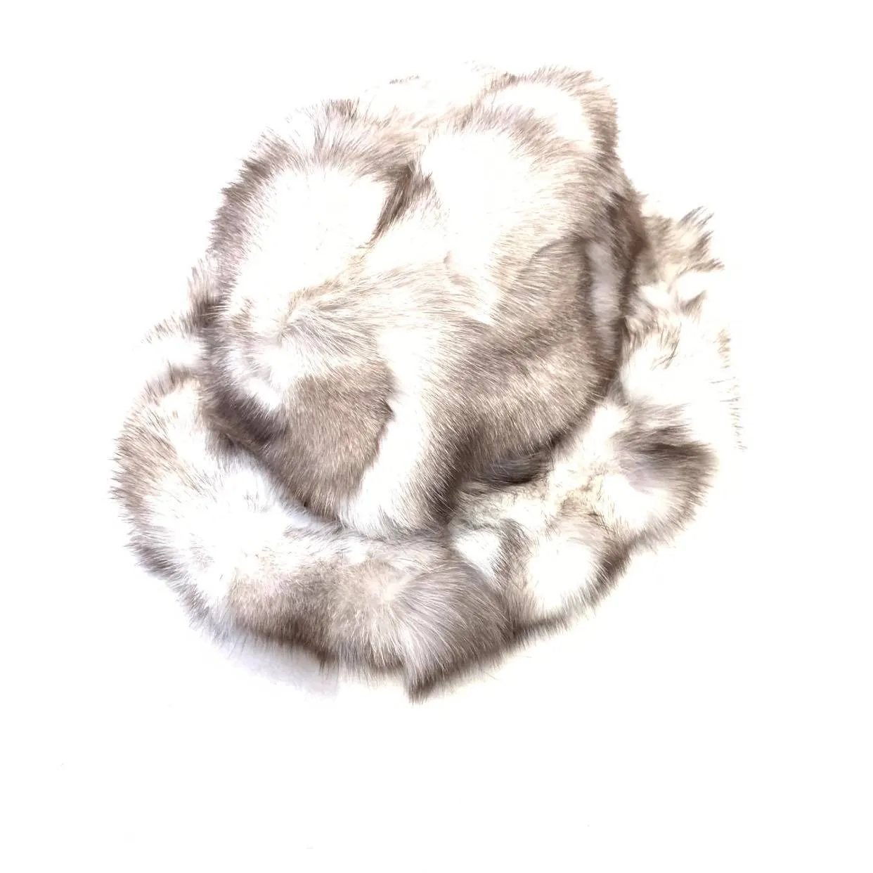 Kashani Men's Silver Natural Fox Fur Top Hat