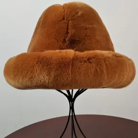 Kashani Men's Whiskey Rex Chinchilla Fur Top Hat