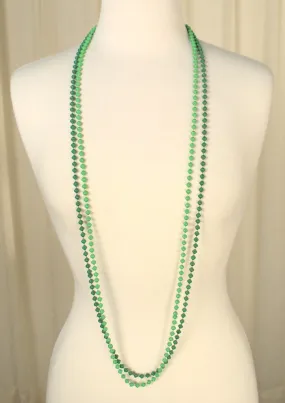 Long Green Bead Necklaces