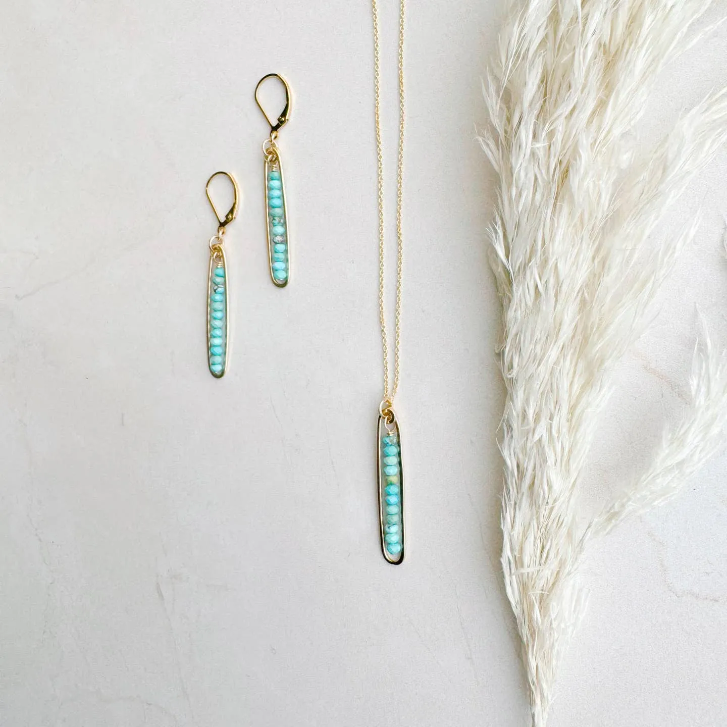 lyric earrings with turquoise