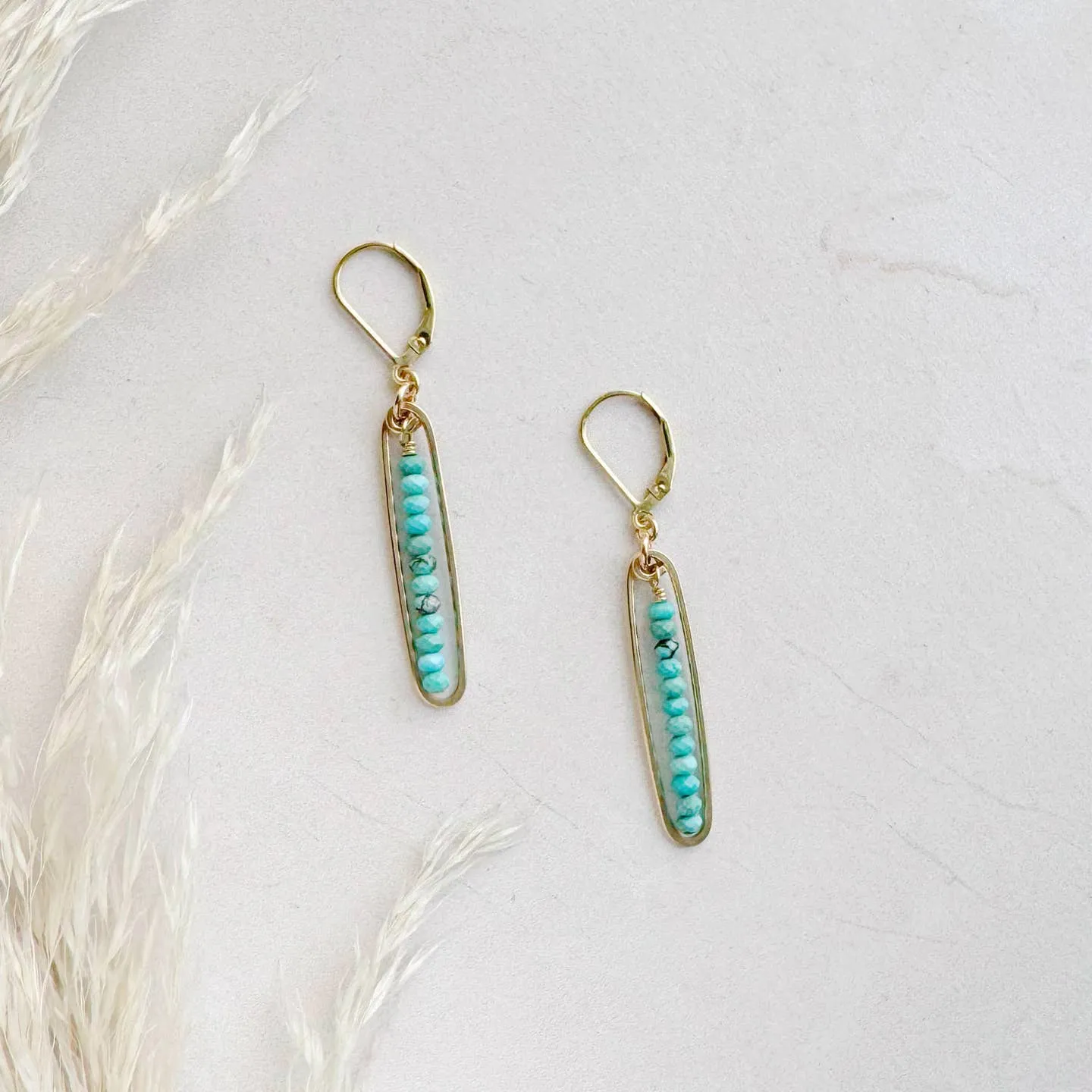 lyric earrings with turquoise