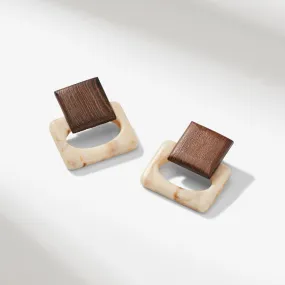 Mardy Earrings :: Brown / Ivory