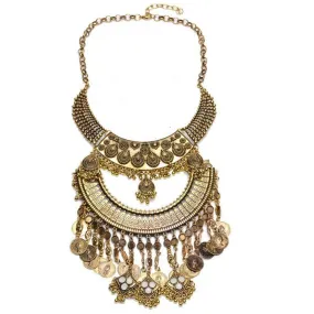New Exaggerated Vintage Necklace Wholesale Fashion Crystal Choker Collares Maxi Statement Necklaces &Pendants Women Jewelry