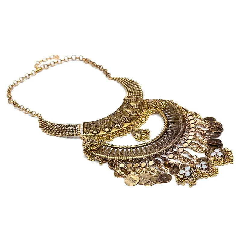 New Exaggerated Vintage Necklace Wholesale Fashion Crystal Choker Collares Maxi Statement Necklaces &Pendants Women Jewelry