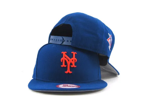 New York Mets National League New Era Snapback Hats (Team Colors Gray Under Brim)
