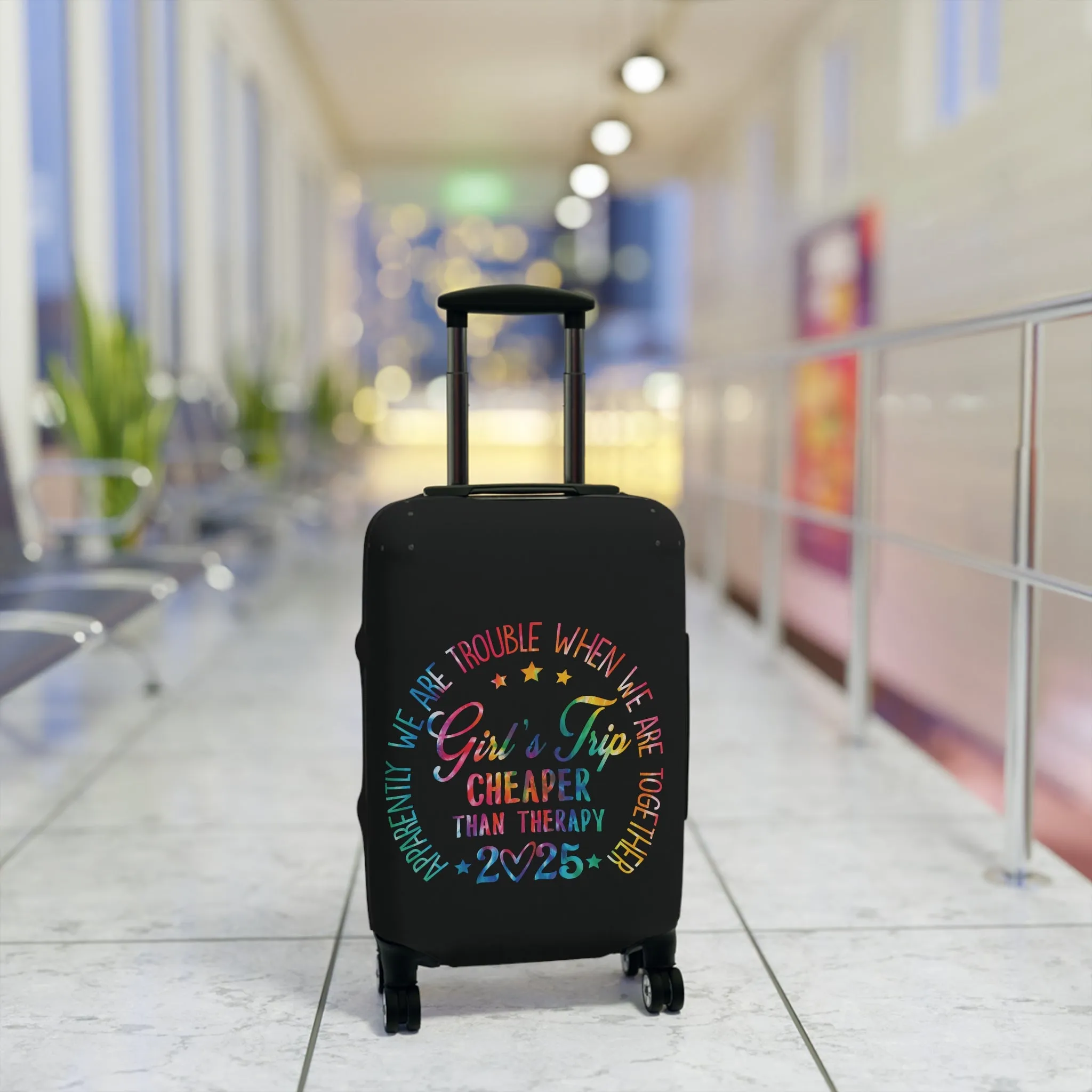 Next Stop: Fun! Girls Trip: Cheaper Than Therapy Luggage Cover