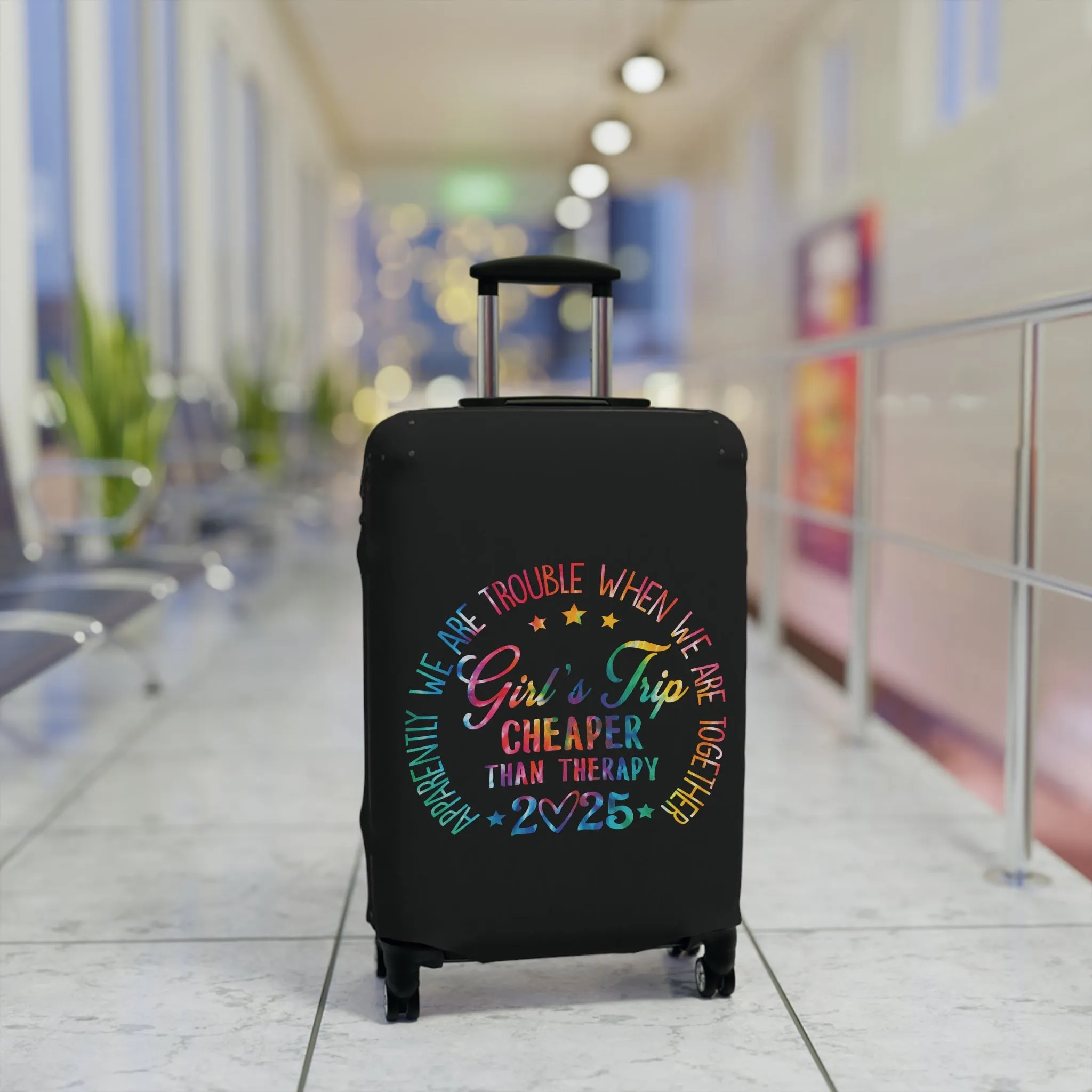 Next Stop: Fun! Girls Trip: Cheaper Than Therapy Luggage Cover