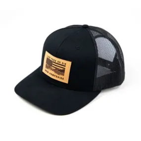 NH Flag & Mountain Cap- Black/Black Mesh