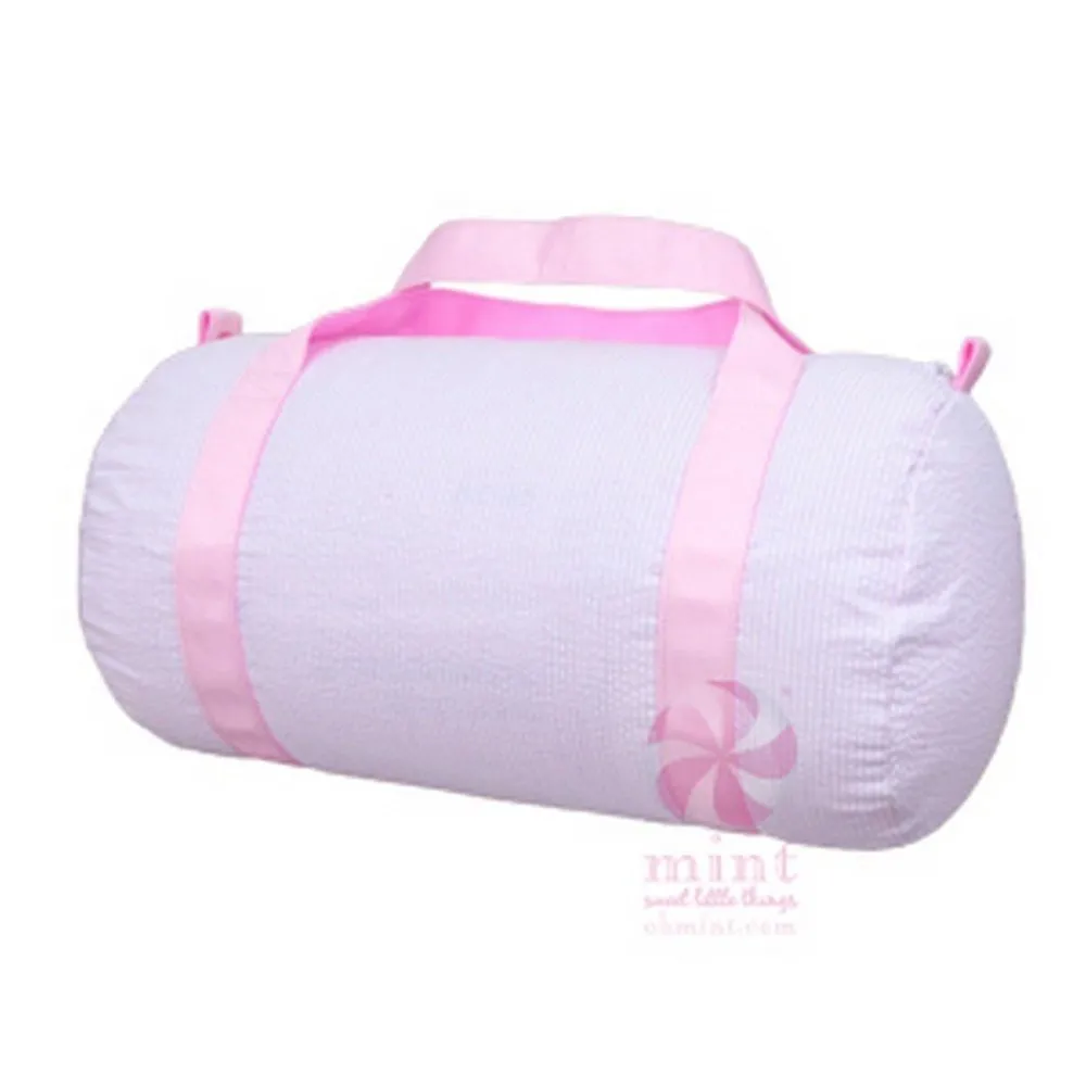 Oh Mint Seersucker Medium Duffel Bag