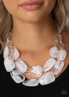Paparazzi Necklace ~ Gives Me Chills - White