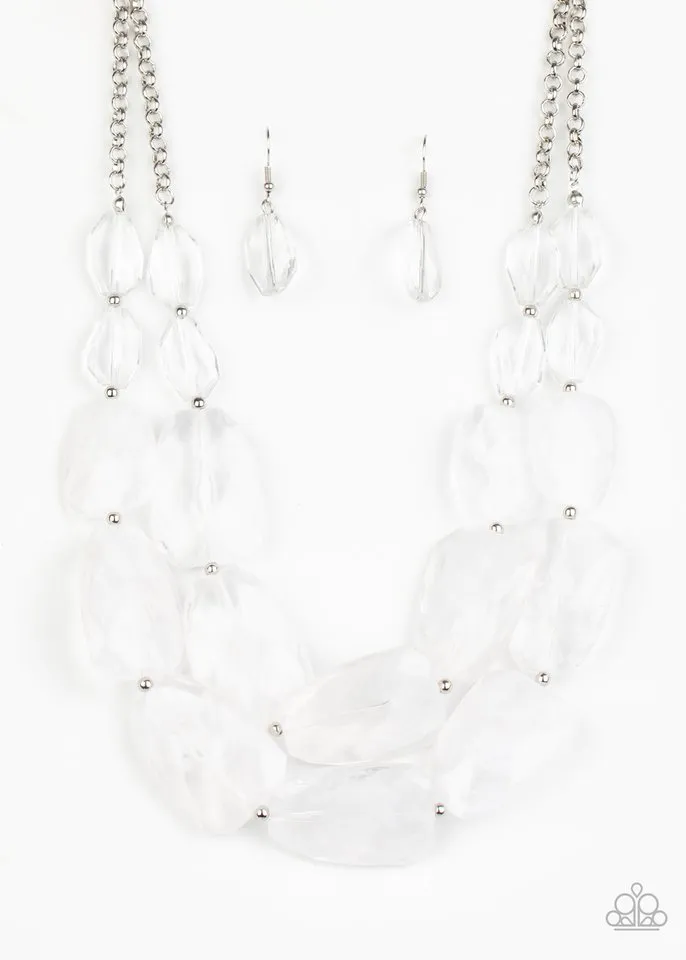 Paparazzi Necklace ~ Gives Me Chills - White