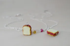 Peanut Butter and Jelly BFF Necklaces -TWO Necklaces-