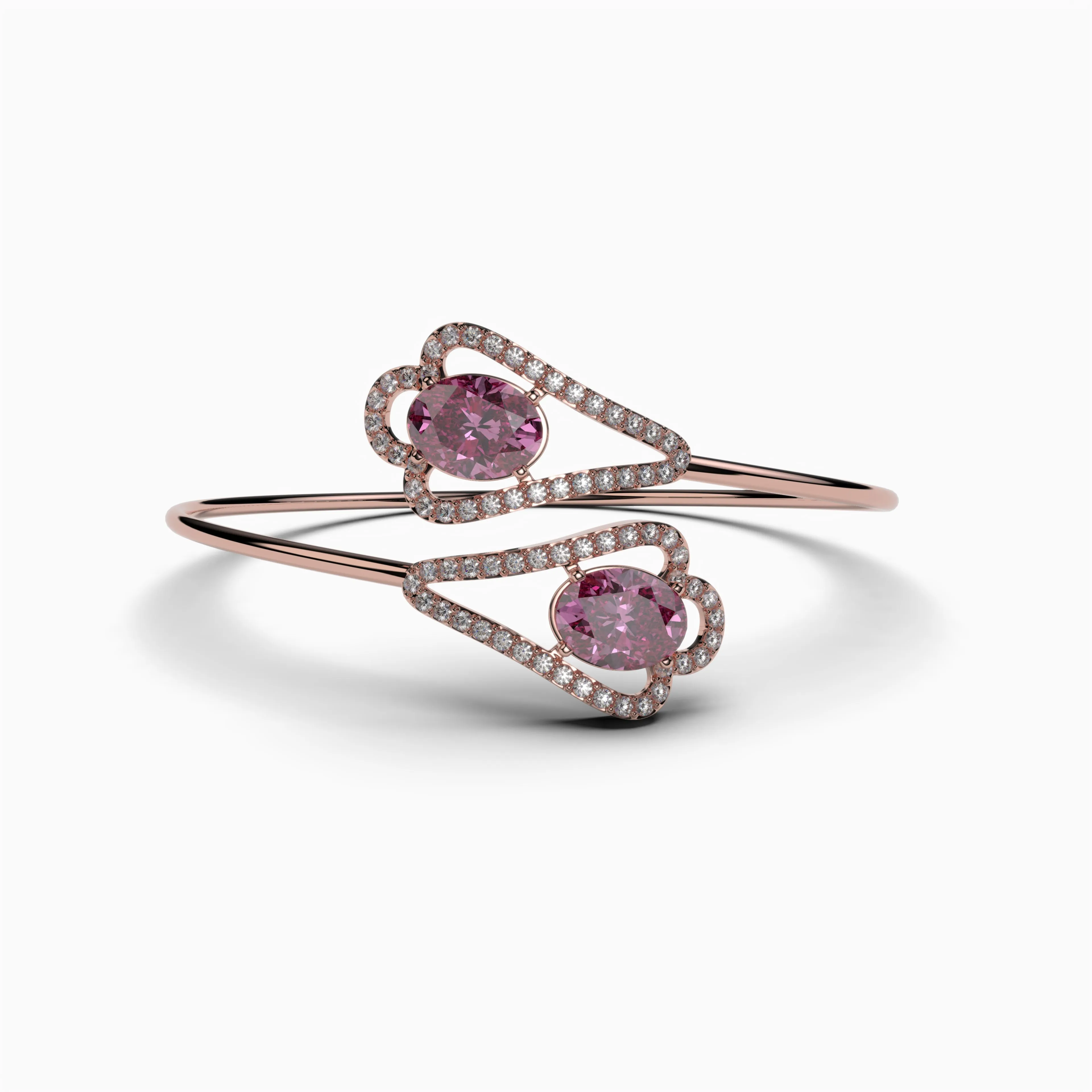 Pink Amethyst Bangles - Kinsley