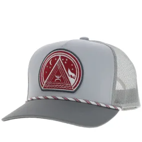 "HOOEY MUSIC" HAT GREY W/RED/BLACK & WHITE LOGO