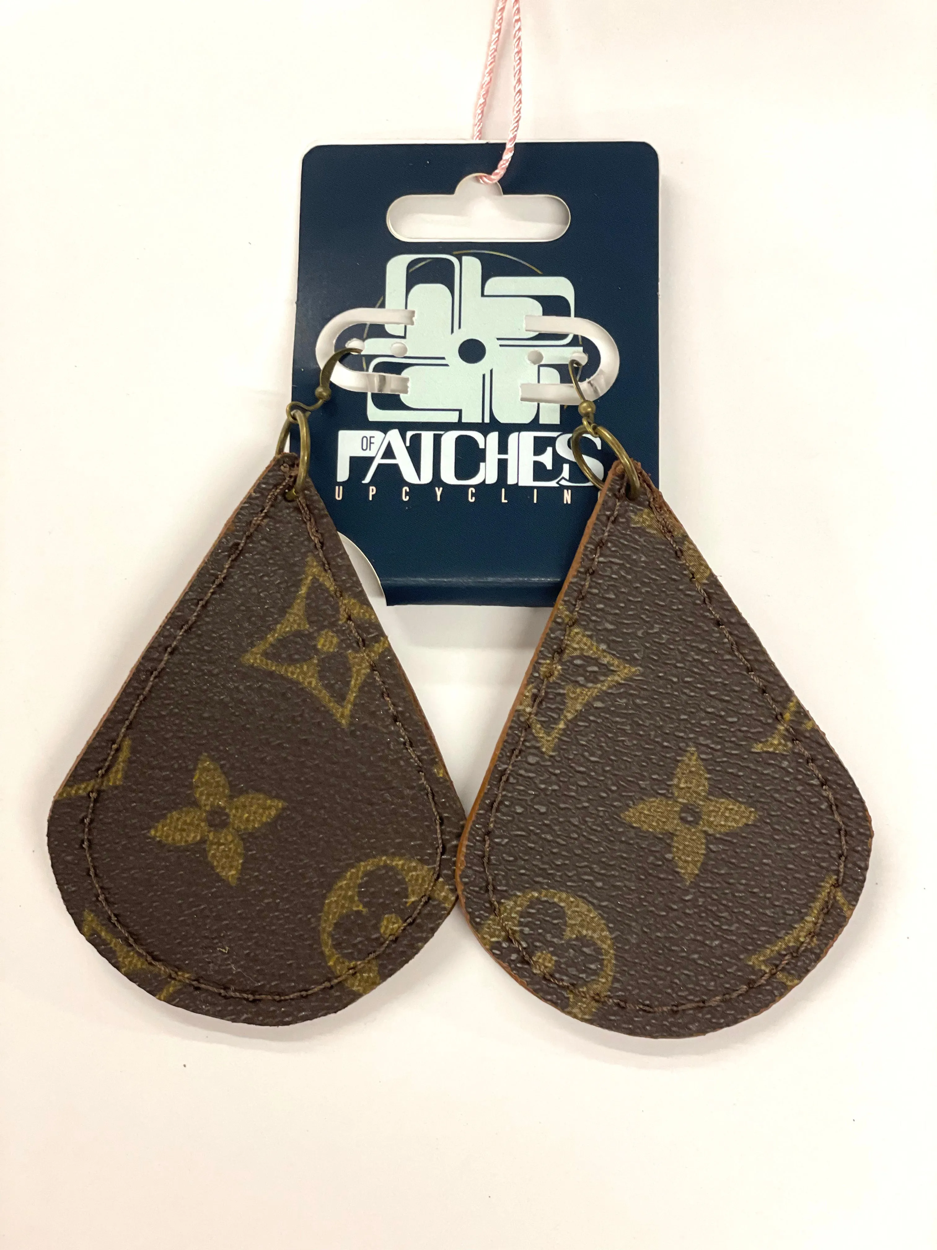 Sewn Teardrop flourish earrings