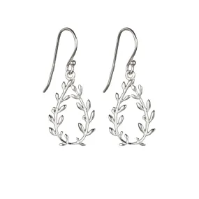 Silver Olive Branch Earrings