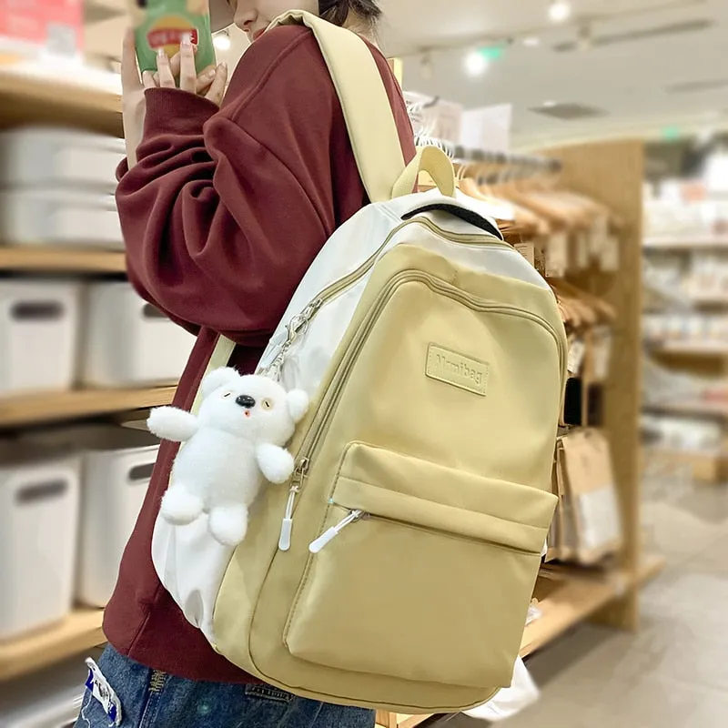 Sohiwoo Yellow School Backpack Travel