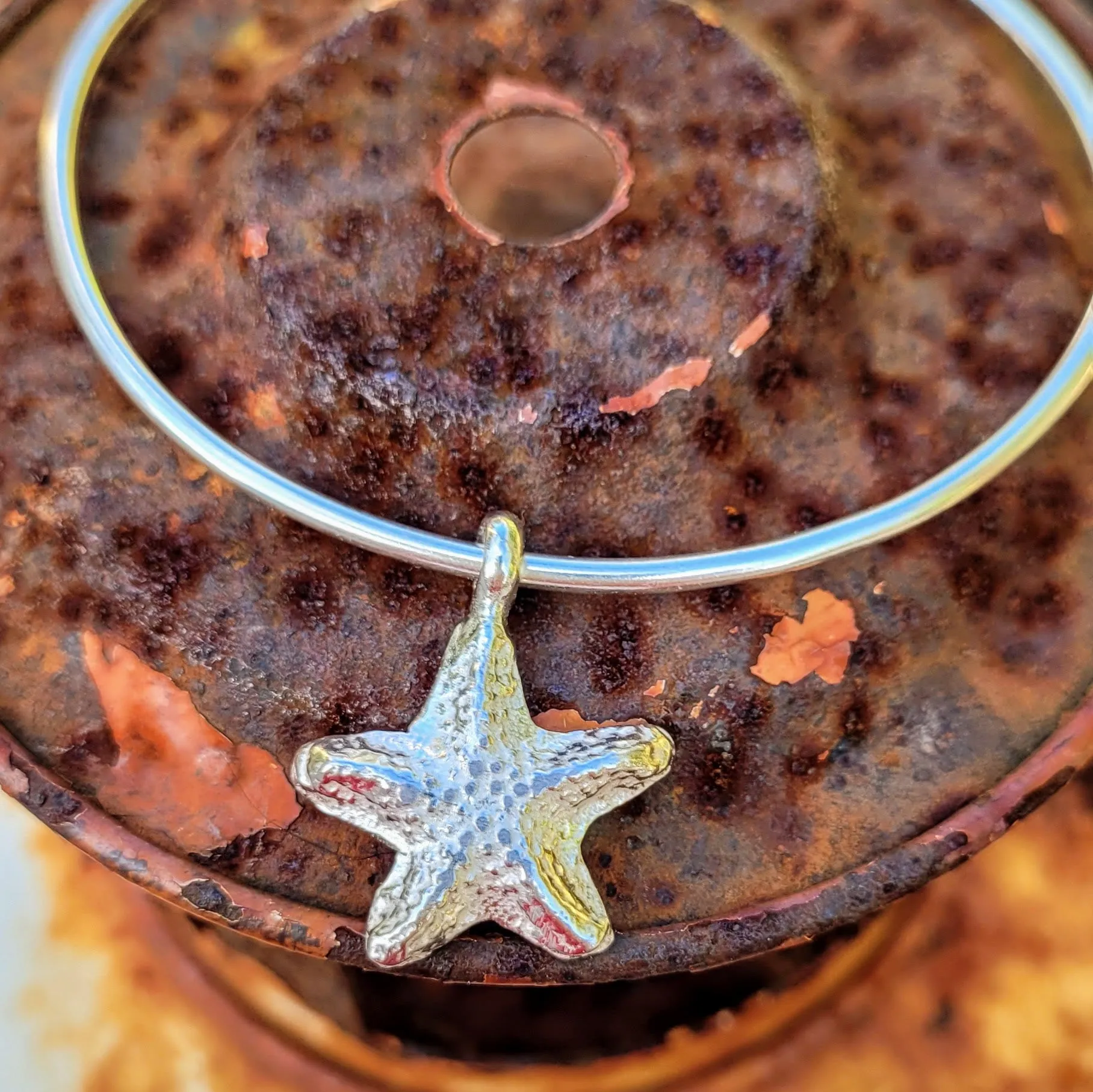 Starfish Charm Bangle
