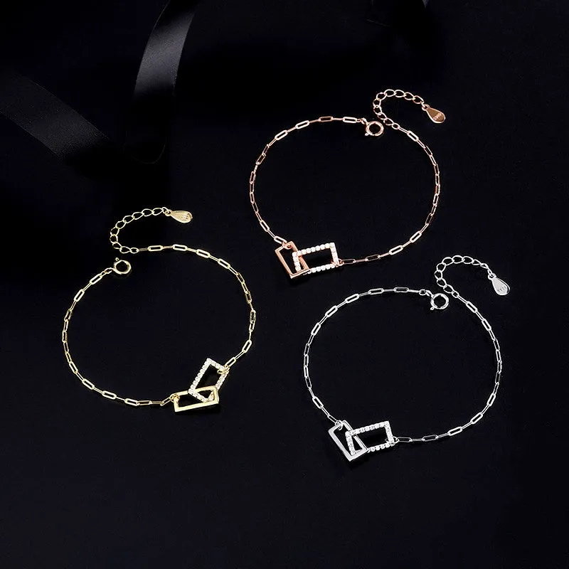 Sterling Silver Interlocking Bracelets