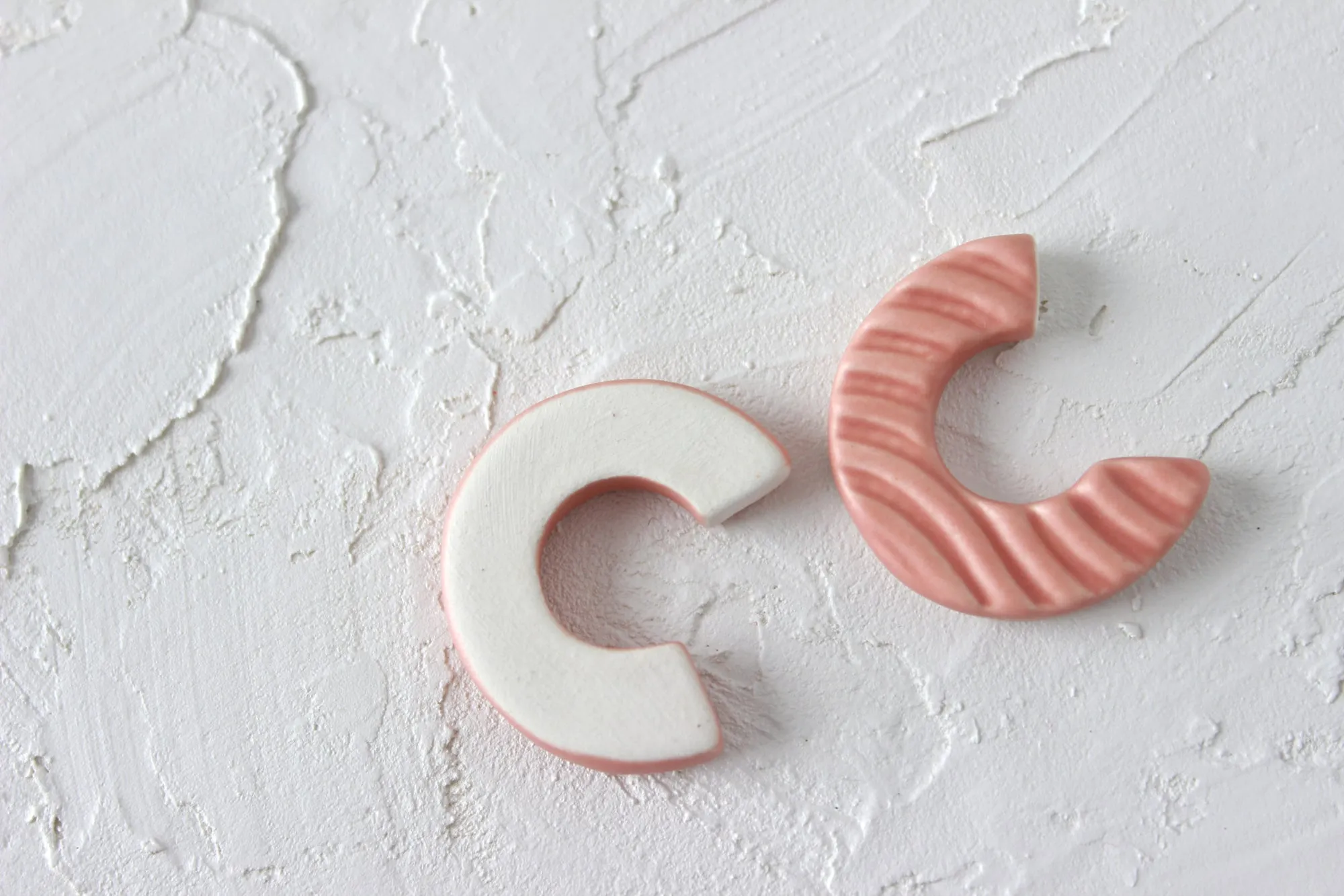 Textured Stripe Hoop Earrings
