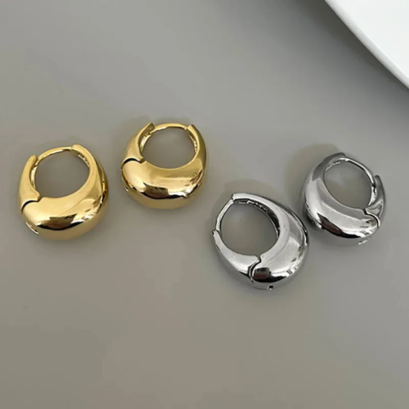 VAIGE Water Drop Geometric Hoop Earrings - Minimalist Classic Design with Cubic Zirconia Accents - Perfect for Any Occasion