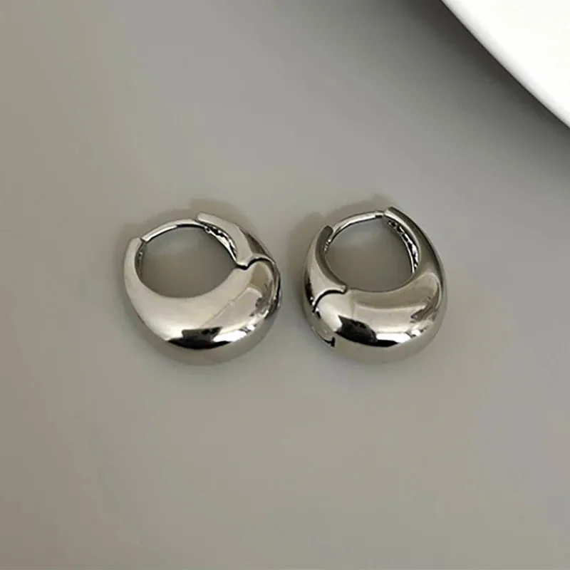 VAIGE Water Drop Geometric Hoop Earrings - Minimalist Classic Design with Cubic Zirconia Accents - Perfect for Any Occasion